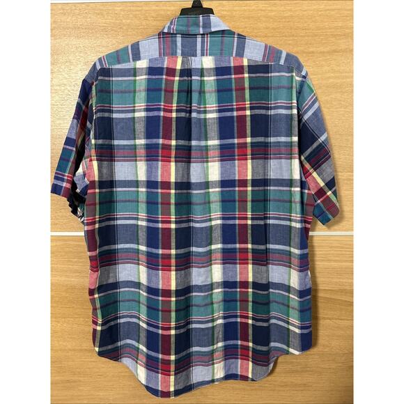 Ralph Lauren Men's sz XL Blaire 100% Cotton Plaid Short Sleeve Button Down Shirt - Picture 6 of 7